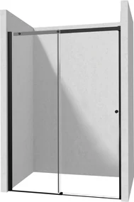 Deante Kerria Plus, posuvné sprchové dvere do otvoru 170x200 cm, 6mm číre sklo, čierny profil, DEA-KTSPN17P