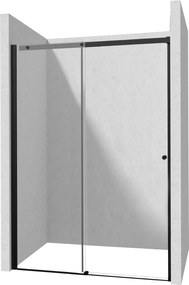 Deante Kerria Plus, posuvné sprchové dvere do otvoru 170x200 cm, 6mm číre sklo, čierny profil, DEA-KTSPN17P