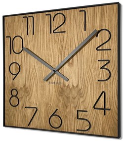 Dekorstudio Drevené hodiny na stenu Wood Square 50cm