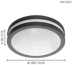 Eglo 97237 - LED Stmievateľné kúpeľňové svietidlo LOCANA-C LED/14W/230V BT IP44