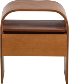 Nočný stolík s poličkami v prírodnej farbe Momo – WOOOD