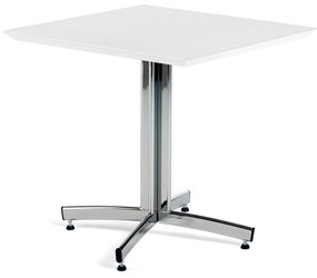Stôl SANNA, 700x700x720 mm, chróm/biela
