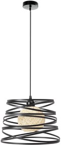 Toolight - Moderné závesné svietidlo 1xE27 181691, čierna, OSW-00109