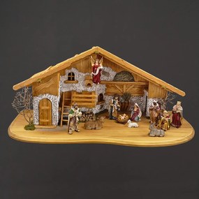 AMADEA Drevený betlehem BEZ FIGURÍK 80 cm