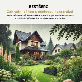 Vyvýšený záhradný záhon so základňou BestBerg VZ-P4 / 80 x 45 x 31 cm / šedá