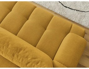 Rozkladacia/s úložným priestorom pohovka v horčicovej farbe 251 cm Fuji – Bobochic Paris