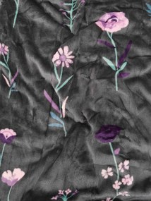 Obliečka na vankúš mikroplyš Exclusive 40 × 60 cm - Vlčie maky tmavo sivé