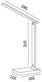 LED RGBW Stmievateľná stolná lampa NOBLITE LED/7W/5V 3000/4000/6500K čierna