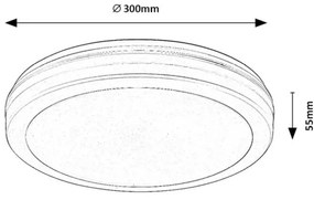 Rabalux 77036 - LED kúpeľňové stropné svietidlo INDRE LED/28W/230V IP54 biela