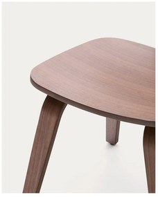 Tmavohnedá jedálenská stolička v dekore orecha Gena – Kave Home