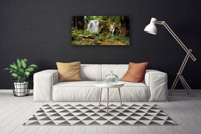 Obraz na plátne Vodopád rieka les príroda 140x70 cm