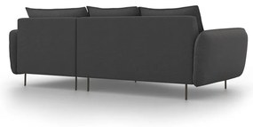 Tmavosivá rohová pohovka Cosmopolitan Design Vienna, pravý roh