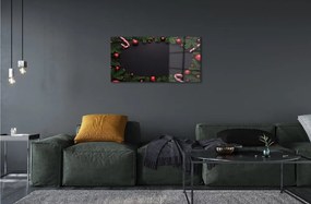 Sklenený obraz Vetvičky ozdoby lízanky 100x50 cm