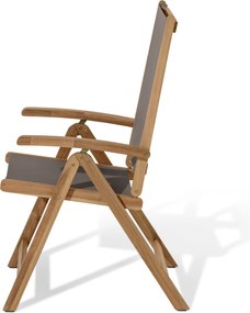 Záhradné kreslo s výpletom Textilene a vysokým nastaviteľným operadlom