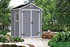 Záhradný domček Keter MANOR 6 x 5 DD šedý / biely