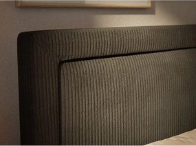 Antracitová boxspring posteľ s úložným priestorom 160x200 cm Fresco – Maison de Rêve