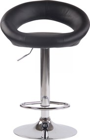 2x Barová stoličkaOlinda - koženka, chróm rám - čierna