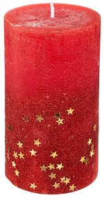 Svieca trblietky červená L12x7cm 129848rg
