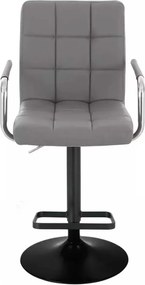 LuxuryForm DESIGN Barová stolička VERONA na čiernom tanieri - šedá