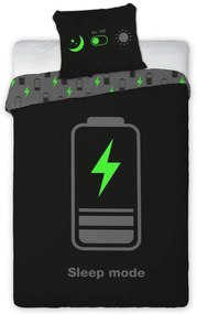 Detské bavlnené obliečky s motívom - telefon Sleep Mode 2 časti: 1ks 140 cmx200 + obliečka 70 cmx90