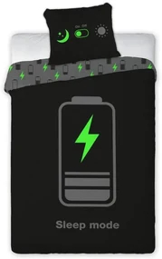 Detské bavlnené obliečky s motívom - telefon Sleep Mode 2 časti: 1ks 140 cmx200 + obliečka 70 cmx90