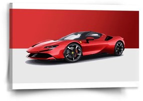 Sablio Obraz Ferrari na červeno-bielej - 60x40 cm