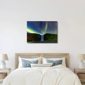 Obraz - Polárna žiara na Islande (70x50 cm)