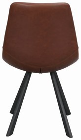 Hnedá jedálenská stolička s čiernymi nohami Rowico Alpha