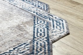 Moderný koberec TINE 75425A Rám vintage,tmavo/sivo modrý