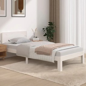 Denná posteľ biela 90x190 cm borovicový masív 833102