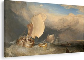Obraz - William Turner, Fishing Boats with Hucksters Bargaining for Fish, reprodukcia (90x60 cm)