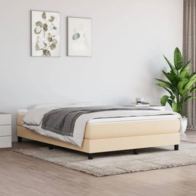 Posteľný rám boxspring s matracom krémový 140x200 cm látka 3144082