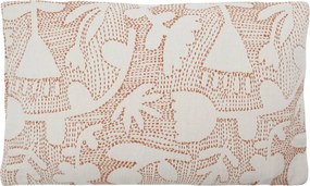 House Doctor Bavlnený poťah na vankúš Sari Off White 50 × 30 cm