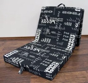 Skladací matrac Samba, so vzorom nápisov%