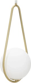 Závesný luster Glamy 46 cm biely/zlatý