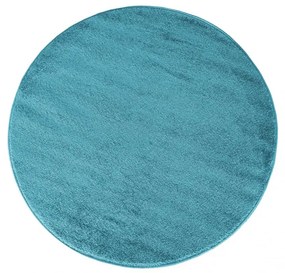Jednofarebný okrúhly koberec modrej farby Šírka: 120 cm | Dĺžka: 120 cm