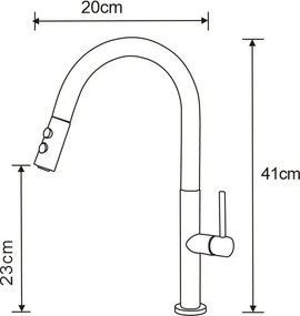 Mexen Ava - Vysoká batéria/drezová, čierna-zlatá, 672800-75