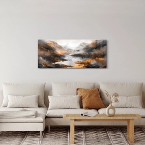 Obraz - Maľba horskej krajiny (120x50 cm)