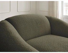 Zelené kreslo z textílie bouclé Tina – Bobochic Paris