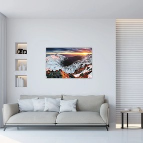 Obraz - Zimná horská panoráma (90x60 cm)