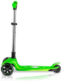 Detská balančná Kolobežka Ricokids Jelly svietiaca v tme - zelená