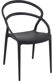 PIA záhradná stolička black