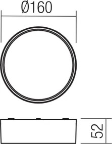 Redo 90496 - LED Vonkajšie stropné svietidlo URANIA LED/10W/230V 3000K IP65 hnedá