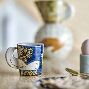 Bloomingville Kameninový hrnček Hezha Blue 260 ml