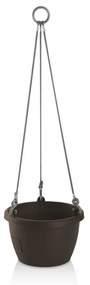 Gardenico Samozavlažovací závesný kvetináč Marina hnedá, pr. 30 cm, pr. 30 cm