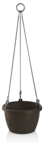 Gardenico Samozavlažovací závesný kvetináč Marina hnedá, pr. 30 cm, pr. 30 cm