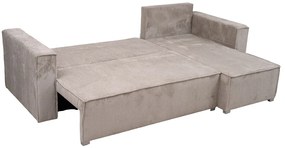 Svetlobéžová rohová pohovka SMART COSARO, obojstranná + 2 vankúšiky ZADARMO