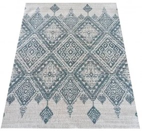 Škandinávsky koberec so vzormi mätovo zelenej farby