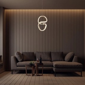 Toolight Toolight, LED závesné svietidlo 24W, 4000K, G077-3CPR, zlatá, OSW-08667