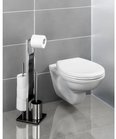 WENKO 22983100 - WC kefa RIVALTA 18x70 cm nerezová/strieborná/čierna